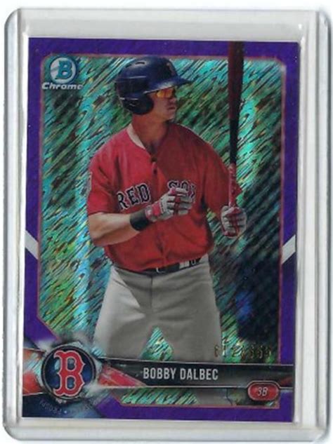 Bobby Dalbec Topps Bowman Chrome Purple Shimmer Refractor D