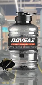 Doveaz Gym Gallon Water Bottle With Protein Funnel Container With Key