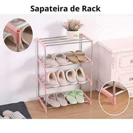 Sapato Sapateira De Metal 4 Camadas Rack Moderno E Minimalista Shopee