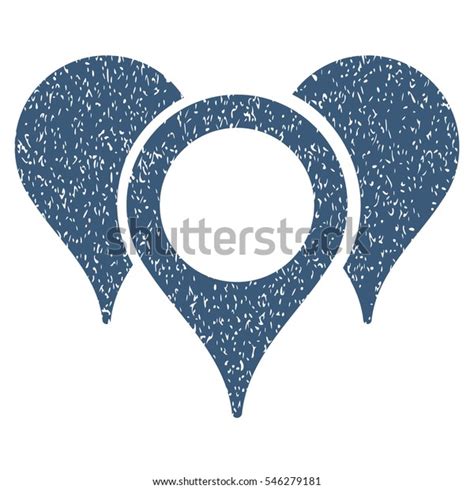 Map Pointers Grainy Textured Icon Overlay Stock Vector Royalty Free