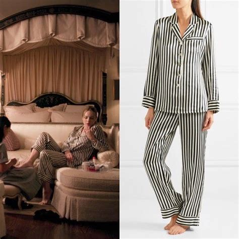 Olivia Von Halle Lila Striped Silk Satin Pajama Set