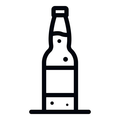 Glass Beer Bottle Icon Outline Style 15374002 Vector Art At Vecteezy