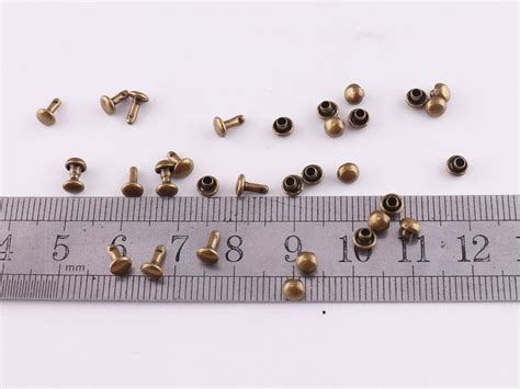 Bronze Rivets Rapid Rivets Double Cap Rivets 46mm Mini Round Etsy