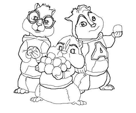 Dibujo De Alvin Y Las Ardillas Para Colorear Y Pintar 35657