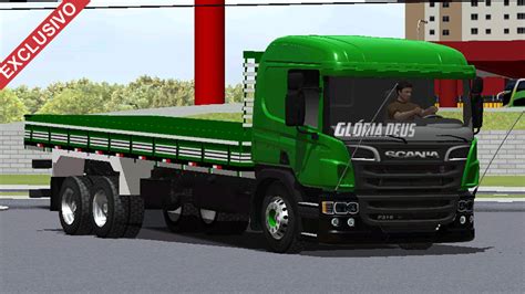 Skin Scania P Verde Adesivo Gloria A Deus Exclusivo Skins