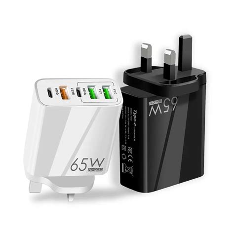 Wholesale Useuuk 65w Fast Charger Pd20wqc30 Usb Quick Wall Charger 5port Type C Usb A Fast