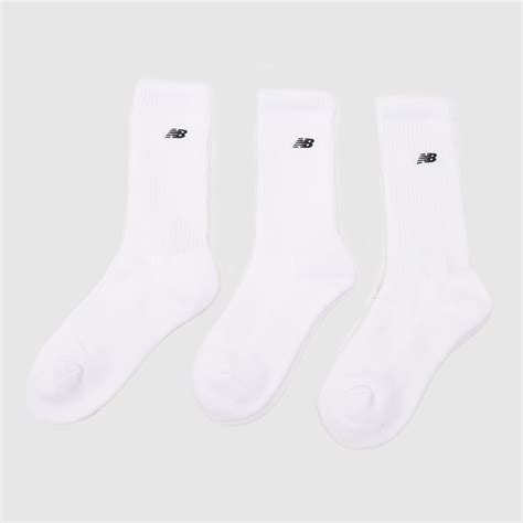 White New Balance Small Logo Knit Socks 3 Pack Socks Schuh