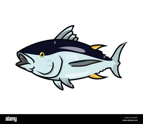 Yellowfin Tuna Underwater Stock Vector Images Alamy