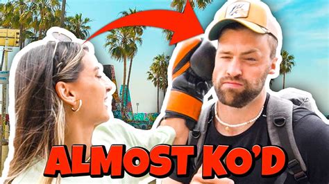 Hot Girls Punch Me At The Beach Youtube