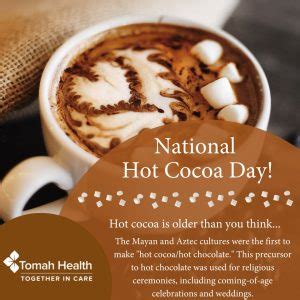 National Hot Chocolate Day Tomah Health