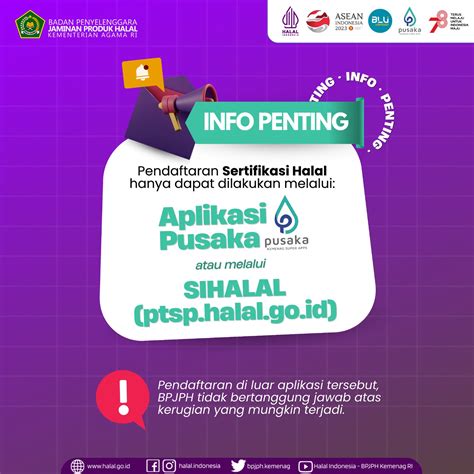 Daftar Sertifikasi Halal Hanya Melalui Pusaka Kemenag