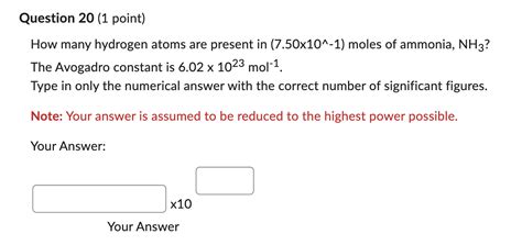 Solved How Many Hydrogen Atoms Are Present In Chegg