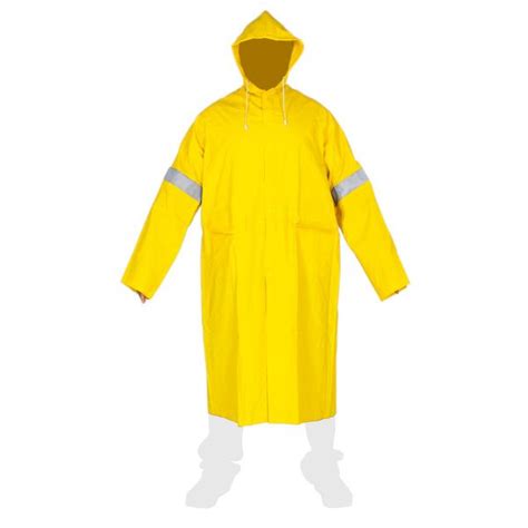 Impermeable XL Con Reflejante Tipo Gabardina DZ1001 R MR Seguridad