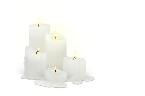 White Candle White Background