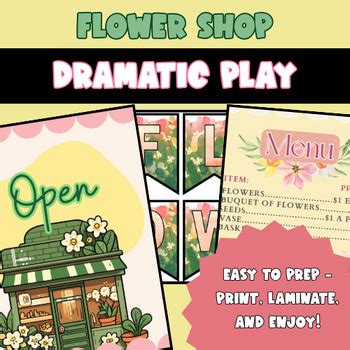 April Dramatic Play Flower Shop By Hawks Hive TPT