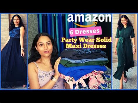 Amazon Maxi Dress Haul Skater Shirt Flraed Maxi Dresses Party Long