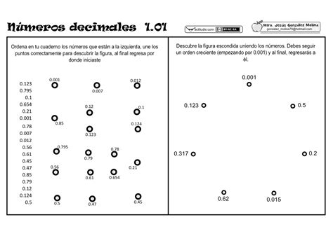 Ordenar Números Decimales Actiludis