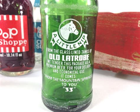 Antique Rolling Rock Beer Bottle Latrobe Pa 33 A Little Nip Etsy