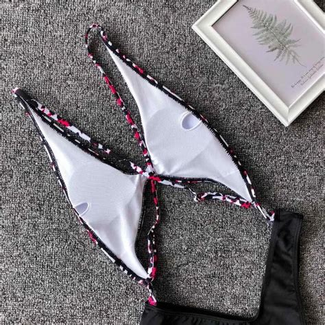 Custom Sexy Women Hollow Out Bandage One Piece Thong Bikini Buy