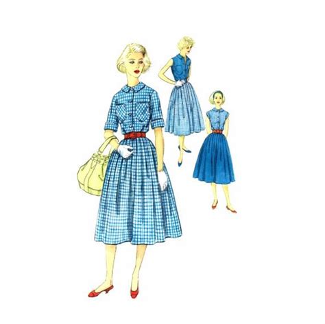 1950s Misses Skirt And Blouse Shirtwaist Separates Simplicity 2348 Vintage Sewing Pattern Retro