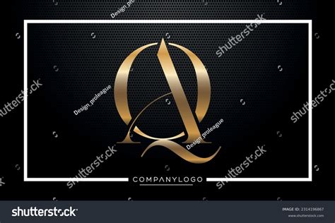 Alphabet Letters AQ Or QA Luxury Logo Monogram Royalty Free Stock