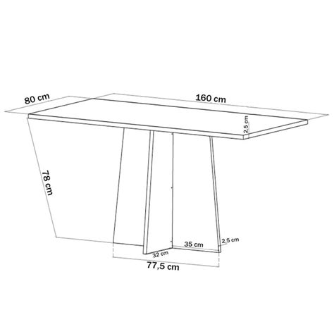 Mesa de Jantar 6 Lugares Anfield Mel Blonde Perola Panorama Móveis