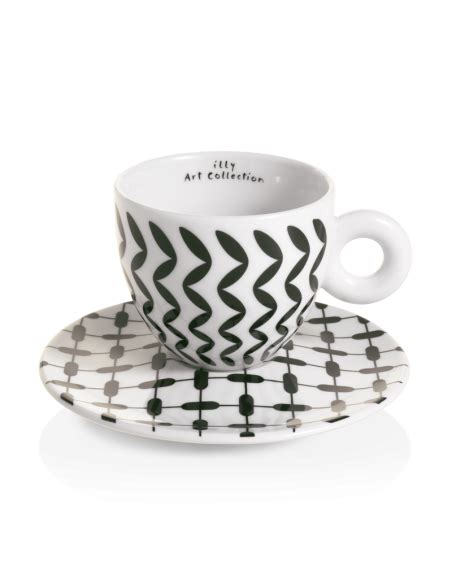 Illy Set Tazze Cappuccino Art Collection Mona Hatoum Matrix Bistrot