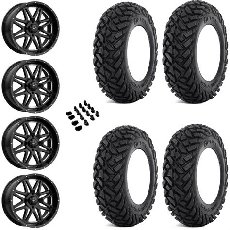 Msa M Vibe Black Milled Efx Gripper Utv Wheel And Tire Package