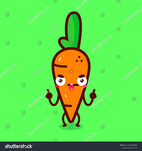 Cute Carrot Character Illustration Vector Stock Vector Royalty Free 2095988080 Shutterstock