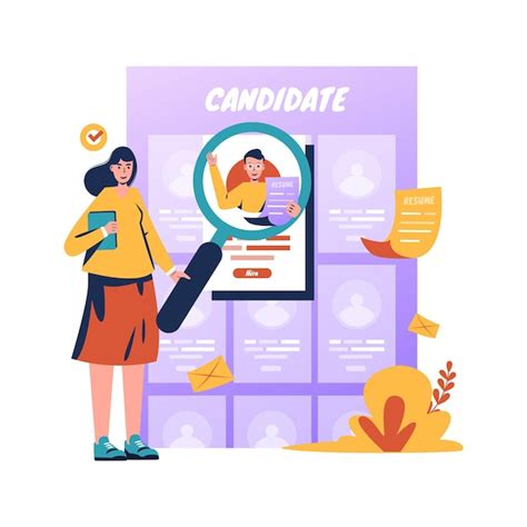 Premium Vector Flat Design Of Candidate Selection For Job Recruitment