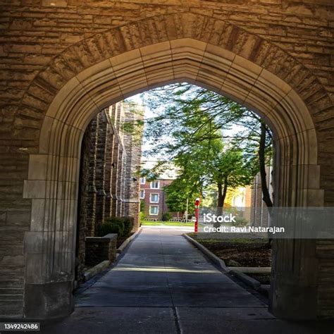 Academic Buildings Seen Through The Stone Arches Mcmaster University