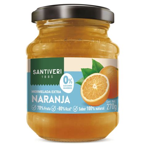 Mermelada naranja 0 azucar añadido santiveri 270g