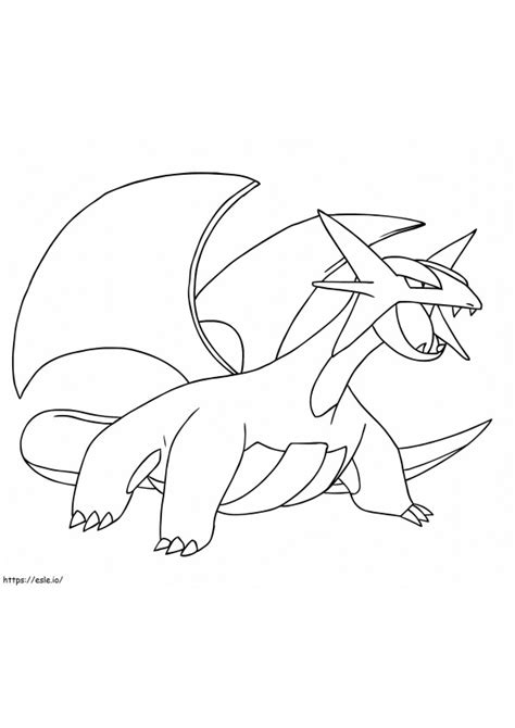 Salamence Coloring Page