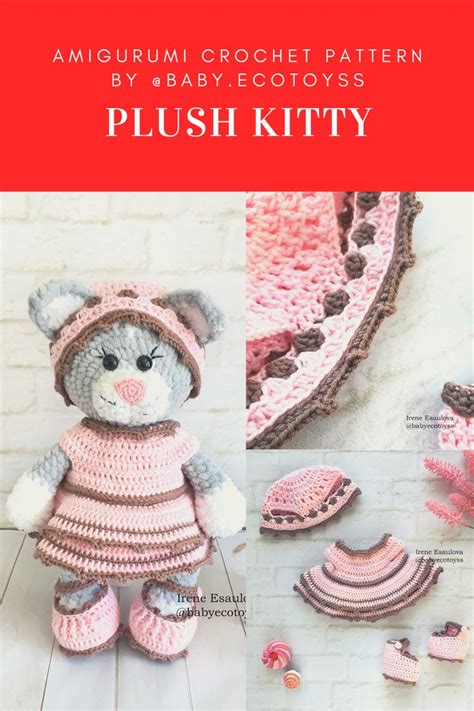 PATTERN Crochet CAT Pdf Tutorial How Crochet Kitten Toy Pattern