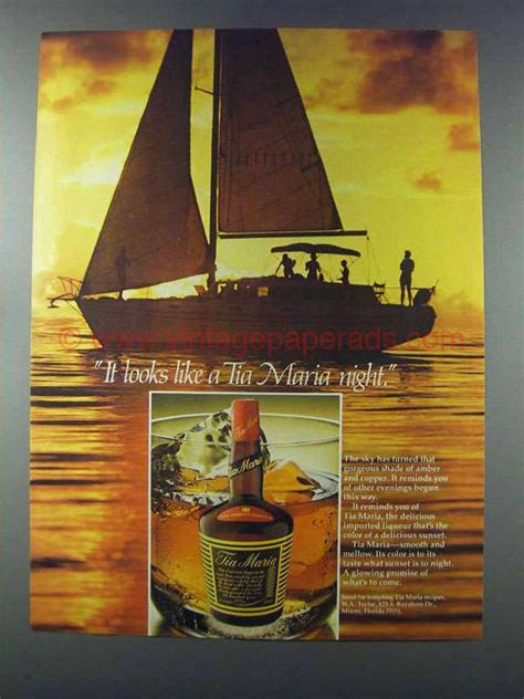 1981 Tia Maria Liqueur Ad It Looks Like