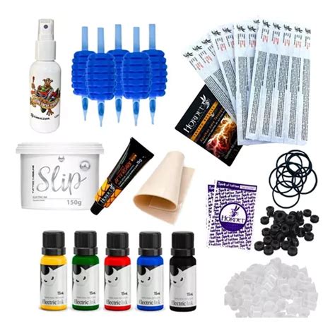 Kit Tattoo Vaselina Batoques Transfer Pomada Tintas Bicos Frete grátis