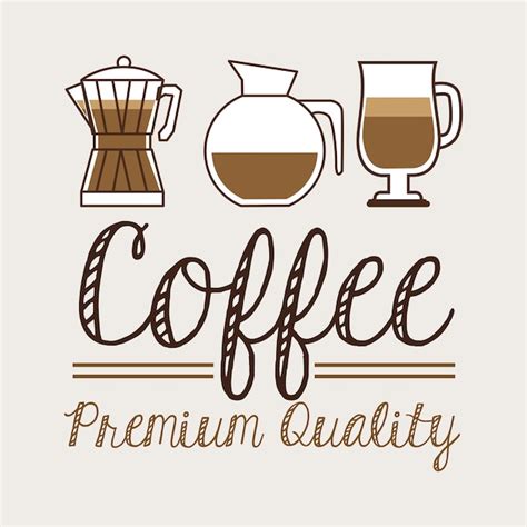 Diseño de cafe Vector Premium