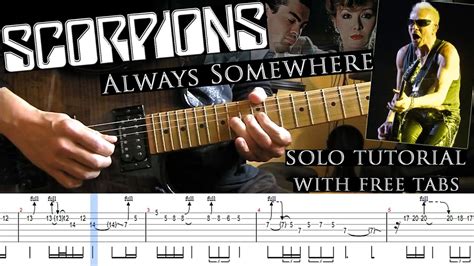 Scorpions Always Somewhere Guitar Solo Lesson With Tablatures And