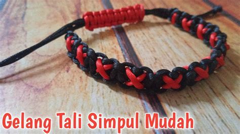 Cara Bikin Gelang Tali I Cara Mudah Membuat Gelang Tali Simpul Silang