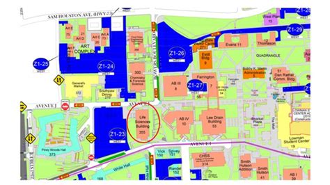 Sam Houston Campus Map – Map Vector