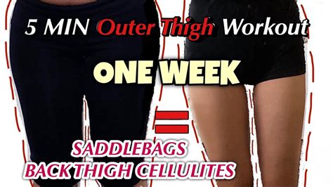 5 Min Outer Thigh Workout Get Rid Of Saddlebags Back Thigh Cellulites Artofit