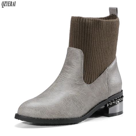 Qzyerai 2018 New Arrival Fashion Boots Comfortable Leather Boots