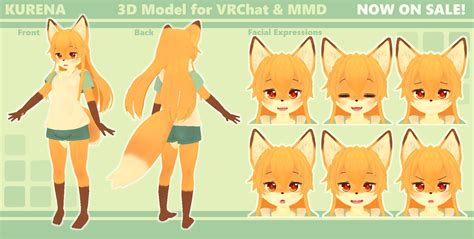 [VRChat][MMD] Kurena the Fox Girl Avatar by asdfg21 on DeviantArt