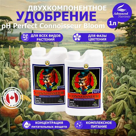 Удобрение Advanced Nutrients pH Perfect Connoisseur Bloom А B 1Л для