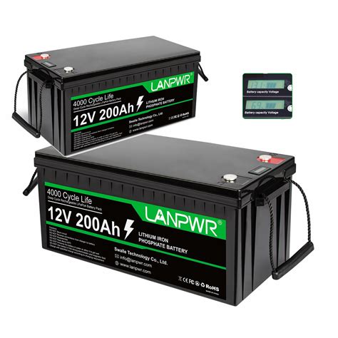 LANPWR Akumulator LiFePO4 200Ah 12V BMS Litowy 2560Wh Magazyn Energii