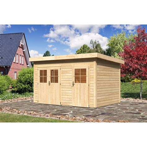 Woodfeeling Holz Gartenhaus Gerätehaus Skanderborg mit Mittelwand BxT