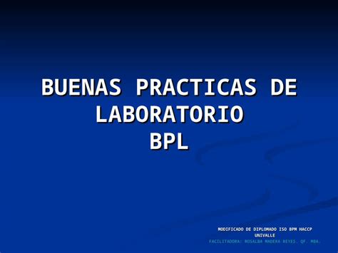 Ppt Buenas Practicas De Laboratorio Ppt Dokumen Tips