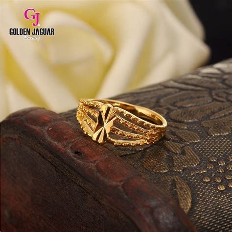 GJ Jewellery Emas Korea 24k Ring Cincin Mini Kikir 81601 5 Gold