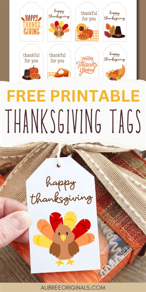 Happy Thanksgiving Gift Tags Free Printable Tags Aubree Originals