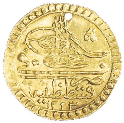 Ottoman Empire Mahmud Ii 1808 1839 Gold Zeri Mahbub Qustantiniya